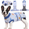 Picture of Kuoser Recovery Suit for Dogs Cats After Surgery, Professional Pet Recovery Shirt Dog Abdominal Wounds Bandages, Substitute E-Collar & Cone,Prevent Licking Dog Onesies Pet Surgery Recovery Suit