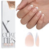 Picture of BTArtboxnails Soft Gel Nail Tips - XCOATTIPS French Series French Tip Press on Nails, Short Almond Press On Nails, Nude Acrylic Fake Nails Glue On Nails Nail Extension Set