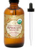 Picture of US Organic Apricot Kernel Oil, USDA Certified Organic,100% Pure & Natural, Cold Pressed Virgin, Unrefined in Amber Glass Bottle w/Glass Eyedropper for Easy Application (4 oz (Large))