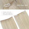 Picture of WENNALIFE Clip in Hair Extensions Real Human Hair Refill, 30g 16 inch 2pcs Ombre Ash Blonde to Golden Blonde Balayage Platinum Blonde Hair Extensions Clip in Human Hair for Hair Loss and Thinning Hair