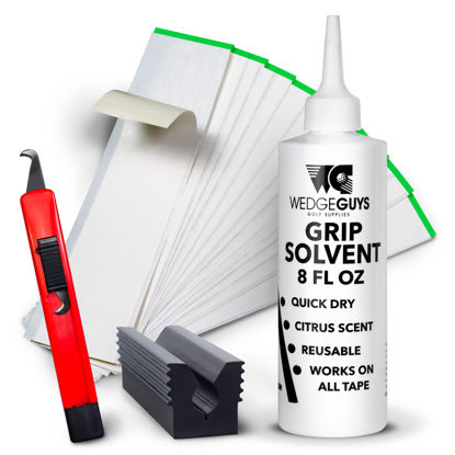 Picture of Wedge Guys Golf Grip Kits for Regripping Golf Clubs - Professional Quality - Options Include Hook Blade, 15 or 30 Grip Tape Strips, 5 or 8 oz Grip Solvent & Rubber Vise Clamp