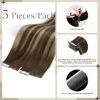 Picture of Full Shine Intact Tape in Hair Extensions Human Hair 5Pcs Injection Virgin Tape in Extensions 16 Inch Color 4 Brown Fading to 27 Blonde And 4 Medium Brown Seamless Hair Extensions Tape in 10G Remy