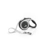 Picture of Flexi New Comfort Tape Grey & Black Extra Small 3m Retractable Dog Leash/Lead for Dogs up to 12kgs/26lbs