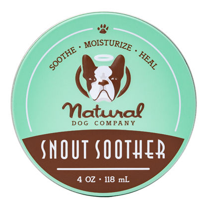 Picture of Natural Dog Company Snout Soother Dog Nose Balm, 4 oz. Tin, Dog Balm for Paws and Nose, Moisturizes & Soothes Dry Cracked Noses, Plant Based Nose Cream for Dogs