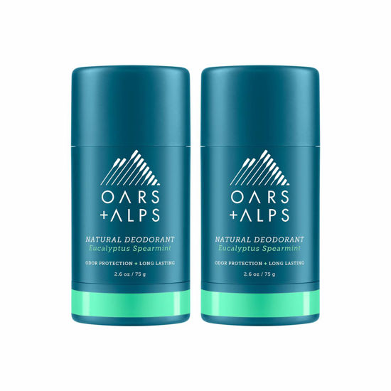 Picture of Oars + Alps Aluminum Free Deodorant for Men and Women, Dermatologist Tested and Made with Clean Ingredients, Vegan, Travel Size, Eucalyptus Spearmint, 2 Pack, 2.6 Oz Each