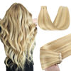 Picture of GOO GOO Tape in Hair Extensions Human Hair, 18D/22F Dirty Blonde Highlights, 10inch 50g 20pcs, Thick Ends Straight Seamless Tape in, Invisible Tape in Hair Extensions Human Hair