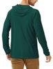 Picture of Roadbox Men's Sun Protection Long Sleeve Hoodie UPF 50+ Outdoor UV Fishing Shirts Emerald green (XX-Large)