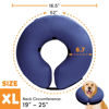 Picture of BENCMATE Protective Inflatable Collar for Dogs and Cats - Soft Pet Recovery Collar Does Not Block Vision E-Collar (XLarge, Navy Blue)