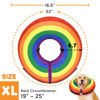 Picture of BENCMATE Protective Inflatable Collar for Dogs and Cats - Soft Pet Recovery Collar Does Not Block Vision E-Collar (XLarge, Rainbow)