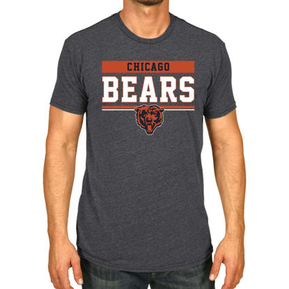 Picture of Team Fan Apparel NFL Adult Team Block Tagless T-Shirt - Cotton Blend - Charcoal - Perfect for Game Day - Comfort and Style (Chicago Bears - Black, Adult XX-Large)