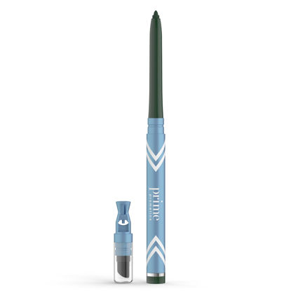 Picture of PRIME PROMETICS PrimeEyes Glide Eyeliner for Mature Women - Waterproof, Long-Stay and Mess-Proof - Gel Creme Texture, Discreet Sharpener and Effective Smudger (Emerald)