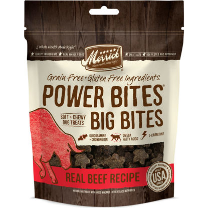 Picture of Merrick Power Bites Natural Grain Free Gluten Free Soft & Chewy Chews Dog Treats