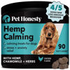 Picture of Pet Honesty Hemp Dog Calming Chews, Dog Anxiety Treats to Support Dog Anxiety, Melatonin for Dogs, Helps Aid with Thunder, Fireworks, Chewing & Barking (Chicken 90 Ct)