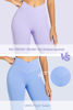 Picture of Sunzel Flare Leggings, Crossover Yoga Pants with Tummy Control, High Waisted and Wide Leg, No Front Seam Light Blue X-Small 30" Inseam