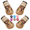 Picture of QUMY Dog Shoes for Large Dogs, Medium Dog Boots & Paw Protectors for Winter Snow Day, Summer Hot Pavement, Waterproof in Rain Weather, Outdoor Walking, Indoor Hardfloors Anti Slip Sole Leopard Size 3