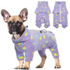 Picture of ROZKITCH Dog Winter Coat Soft Fleece Pullover Pajamas, Pet Windproof Warm Cold Weather Jacket Vest with Luminous Zipper, Onesie Jumpsuit Apparel Outfit Clothes for Small Medium Large Dog Purple XS