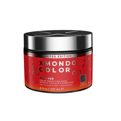 Picture of XMONDO Color Fire Red Zodiac Elements Depositing Mask & Semi-Permanent Hair Dye | Infused with Bond Boosters & Hyaluronic Acid for Nourishment, Revitalize & Repair, Vegan Formula, 8 Fl Oz 1-Pack