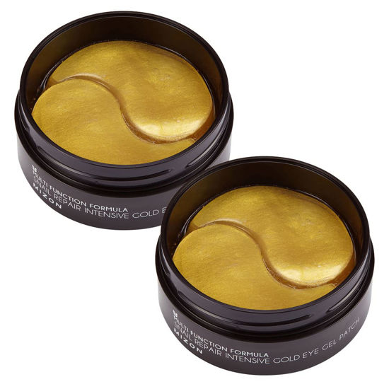 Picture of MIZON 24K Gold and Snail Mucin Hydrogel Under Eye Patches, for Puffy Eyes, Dark Circles, Moisturizing, Fine Lines, Korean Skincare Pack of 2-60 Pairs Total