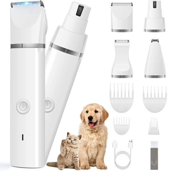 Picture of Veeconn Dog Clippers Grooming Kit Hair Clipper-Low Noise Paw Trimmer- Rechargeable - Cordless Quiet Nail Grinder Shaver for Cats and Other Pets