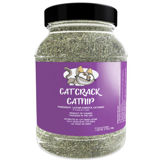 Picture of Cat Crack Catnip, Zoomie-Inducing Cat Nip Blend, North American Made & 100% Natural, Safe & Non-Addictive Catnip Treats Used to Supplement Catnip Toys, Catnip Spray, & Cat Accessories (4 Cups)