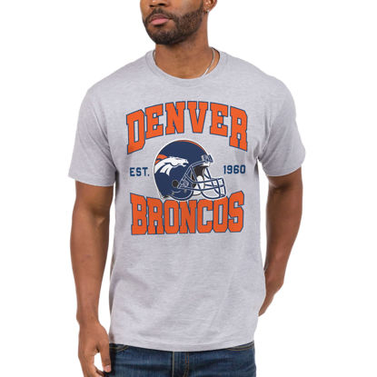 Picture of Junk Food Clothing x NFL - Denver Broncos - Team Helmet - Unisex Adult Short Sleeve Fan T-Shirt for Men and Women - Size Medium