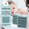 Picture of Cute Castle 24 Pack Muslin Burp Cloths for Baby - Ultra-Soft 100% Cotton Baby Washcloths - Large 20'' by 10'' Super Absorbent Milk Spit Up Rags - Burpy Cloths for Unisex, Boy, Girl -Dark Green