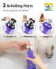 Picture of Casfuy Dog Nail Grinder Quiet - (45db) 6-Speed Pet Nail Grinder with 2 LED Lights for Large Medium Small Puppy Dogs/Cats, Professional 3 Ports Rechargeable Electric Dog Nail Trimmer with Dust Cap