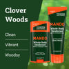 Picture of Mando Whole Body Deodorant - Invisible Cream Tube and Solid Stick - 72 Hour Odor Control - Aluminum Free, Baking Soda Free, Skin Safe - 3.0 Oz Tube and 2.6 Oz Solid Stick - Clover Woods