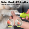 Picture of Casfuy 6-Speed Dog Nail Grinder with 2 LED Lights- Newest Pet Nail Grinder Rechargeable Quiet Electric Dog Nail Trimmer for Large Medium Small Dogs Painless Paws Grooming & Smoothing Tool (Green)