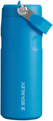 Picture of Stanley IceFlow Flip Straw 2.0 Water Bottle 16 OZ | Built-In Straw with Larger Opening | Lightweight & Leak-Resistant | Insulated Stainless Steel | BPA-Free | Azure