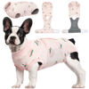 Picture of Kuoser Recovery Suit for Dogs Cats After Surgery, Professional Pet Recovery Shirt Dog Abdominal Wounds Bandages, Substitute E-Collar & Cone,Prevent Licking Dog Onesies Pet Surgery Recovery Suit