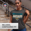 Picture of Team Fan Apparel NFL Womens Charcoal Relaxed Fit Tshirt, Football Apparel, Tagless Short Sleeve Tee (Jacksonville Jaguars - Black, Womens Large)