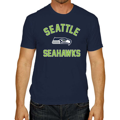 Picture of Team Fan Apparel NFL Adult Gameday T-Shirt - Cotton Blend - Tagless - Semi-Fitted - Unleash Your Team Spirit During Game Day (Seattle Seahawks - Blue, Adult XX-Large)