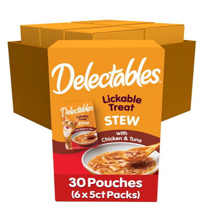 Picture of Hartz Delectables Stew Chicken & Tuna Lickable Wet Cat Treats, 5 Count (Pack of 6)