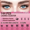 Picture of uCoolMe Flora Lash Clusters Kit 8-18mm False Eyelashes Clusters- WideSpan Eyelash Clusters DIY Lash Extensions Kit -Individual Cat-Eye Spiky Lashes Fluffy Lash Clusters Fake Eyelashes Ultra-Thin Band