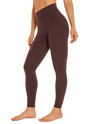 Picture of CRZ YOGA Womens Butterluxe High Waisted Workout Leggings 28'' - High Waisted Full Length Soft Athletic Yoga Pants Hot Fudge Brown Large