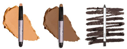 Picture of Julep 3pc Set: Eyeshadow 101 Crème-to-Powder Eyeshadow Stick Duo in Beachy & Smoky Tawny Matte + When Pencil Met Gel Long-lasting Eyeliner Pencil in Clay Matte - Blendable, Smudge-Resistant Makeup