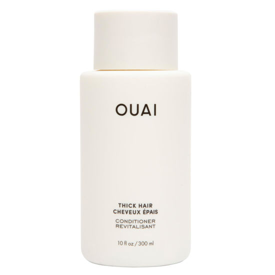 Picture of OUAI Thick Hair Conditioner - Moisturizing Conditioner for Dry, Frizzy Hair - Keratin, Marshmallow Root, Shea Butter and Avocado Oil - Paraben, Phthalate and Sulfate Free Hair Care - 10 oz