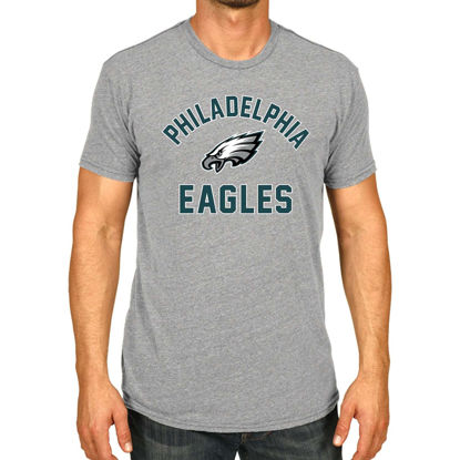 Picture of Team Fan Apparel NFL Adult Gameday T-Shirt - Cotton Blend - Tagless - Semi-Fitted - Unleash Your Team Spirit During Game Day (Philadelphia Eagles - Gray, Adult Large)