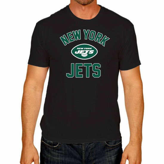 Picture of Team Fan Apparel NFL Adult Gameday T-Shirt - Cotton Blend - Tagless - Semi-Fitted - Unleash Your Team Spirit During Game Day (New York Jets - Black, Adult Large)