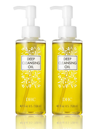 Picture of DHC Deep Cleansing Oil Medium 2 pack, Facial Cleansing Oil, Makeup Remover, Cleanses without Clogging Pores, Residue-Free, Fragrance and Colorant Free, All Skin Types, 4.1 fl. oz.