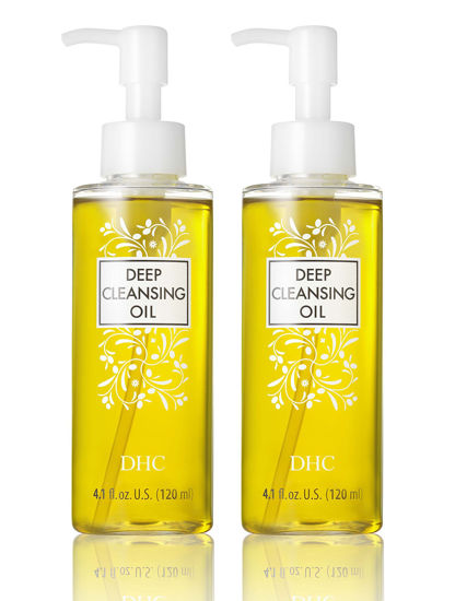 Picture of DHC Deep Cleansing Oil Medium 2 pack, Facial Cleansing Oil, Makeup Remover, Cleanses without Clogging Pores, Residue-Free, Fragrance and Colorant Free, All Skin Types, 4.1 fl. oz.