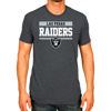 Picture of Team Fan Apparel NFL Adult Team Block Tagless T-Shirt - Cotton Blend - Charcoal - Perfect for Game Day - Comfort and Style (Las Vegas Raiders - Black, Adult XX-Large)