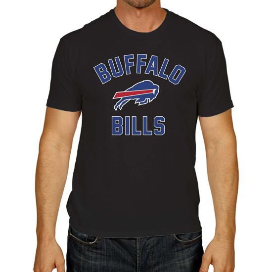 Picture of Team Fan Apparel NFL Adult Gameday T-Shirt - Cotton Blend - Tagless - Semi-Fitted - Unleash Your Team Spirit During Game Day (Buffalo Bills - Black, Adult Medium)