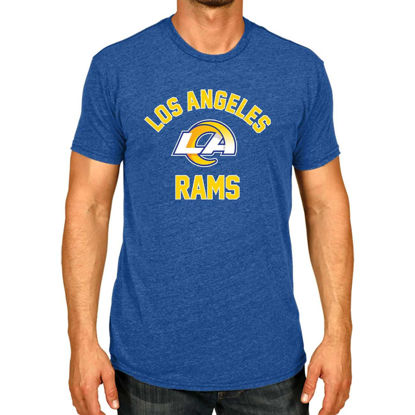 Picture of Team Fan Apparel NFL Adult Gameday T-Shirt - Cotton Blend - Tagless - Semi-Fitted - Unleash Your Team Spirit During Game Day (Los Angeles Rams - Blue, Adult X-Large)