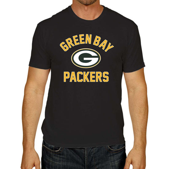 Picture of Team Fan Apparel NFL Adult Gameday T-Shirt - Cotton Blend - Tagless - Semi-Fitted - Unleash Your Team Spirit During Game Day (Green Bay Packers - Black, Adult XX-Large)