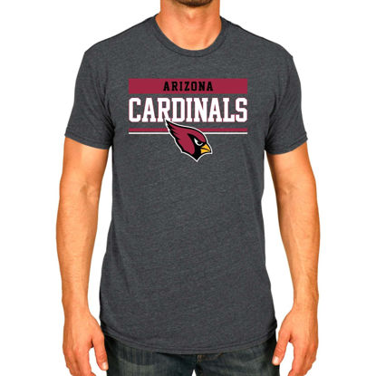 Picture of Team Fan Apparel NFL Adult Team Block Tagless T-Shirt - Cotton Blend - Charcoal - Perfect for Game Day - Comfort and Style (Arizona Cardinals - Black, Adult Medium)