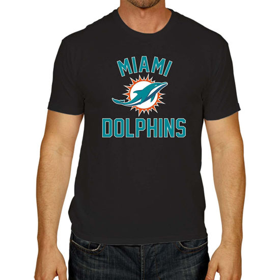 Picture of Team Fan Apparel NFL Adult Gameday T-Shirt - Cotton Blend - Tagless - Semi-Fitted - Unleash Your Team Spirit During Game Day (Miami Dolphins - Black, Adult XX-Large)