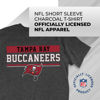 Picture of Team Fan Apparel NFL Adult Team Block Tagless T-Shirt - Cotton Blend - Charcoal - Perfect for Game Day - Comfort and Style (Tampa Bay Buccaneers - Black, Adult Small)