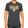 Picture of Team Fan Apparel NFL Adult Team Block Tagless T-Shirt - Cotton Blend - Charcoal - Perfect for Game Day - Comfort and Style (Pittsburgh Steelers - Black, Adult Large)